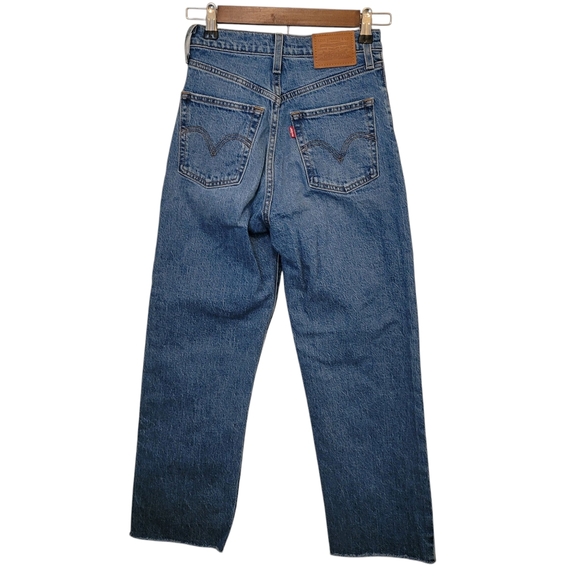 Levi's Premium Women's Ribcage Straight Ankle Jeans Size 24 - Picture 5 of 10